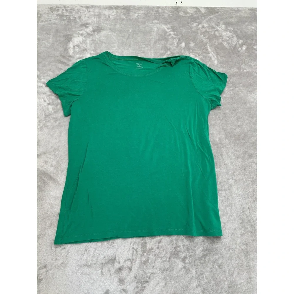 George Top Shirt Women's Size 2XL Green Short Sleeve Round Neck Pullover Top